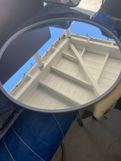 Round mirror for sale.  No damage