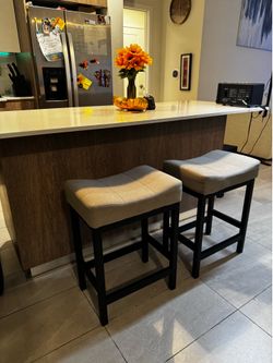 Counter Height Bar Stools (Set of 4) - Modern Upholstered