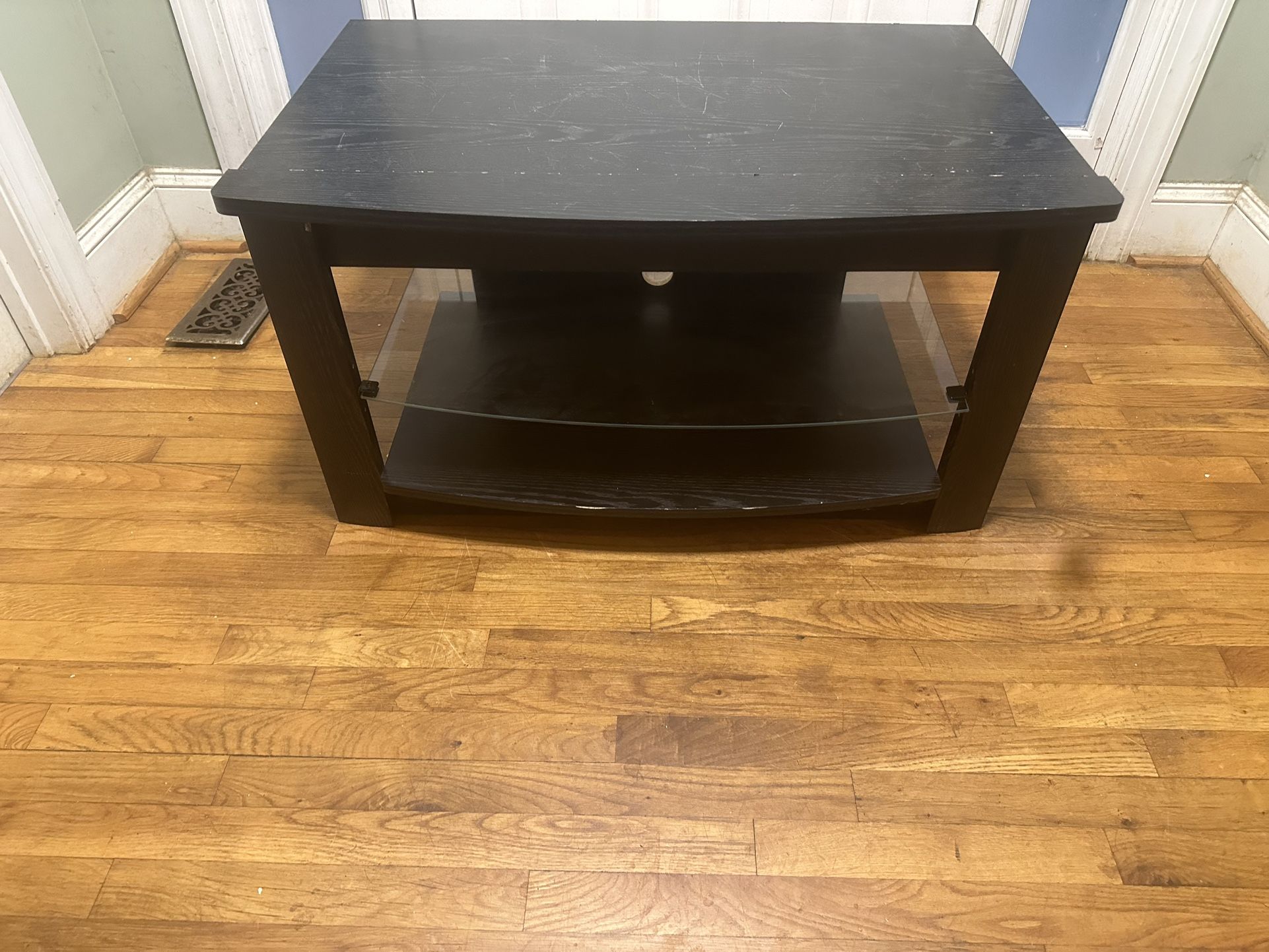 TV Stand With Glass Shelf