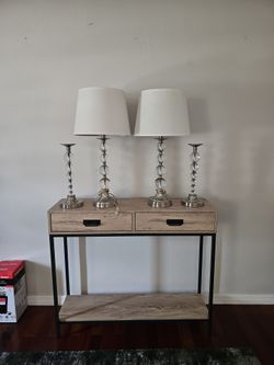 Lamps and candle sticks set