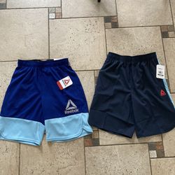 NWT Reebok Boys Training Active Shorts 2 pack bundle size 6/7