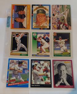 15 Mark McGwire Baseball cards. Oakland, Cardinals