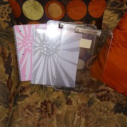 2 Clear Clipboards And 2 College Ruled Spirals All For $10
