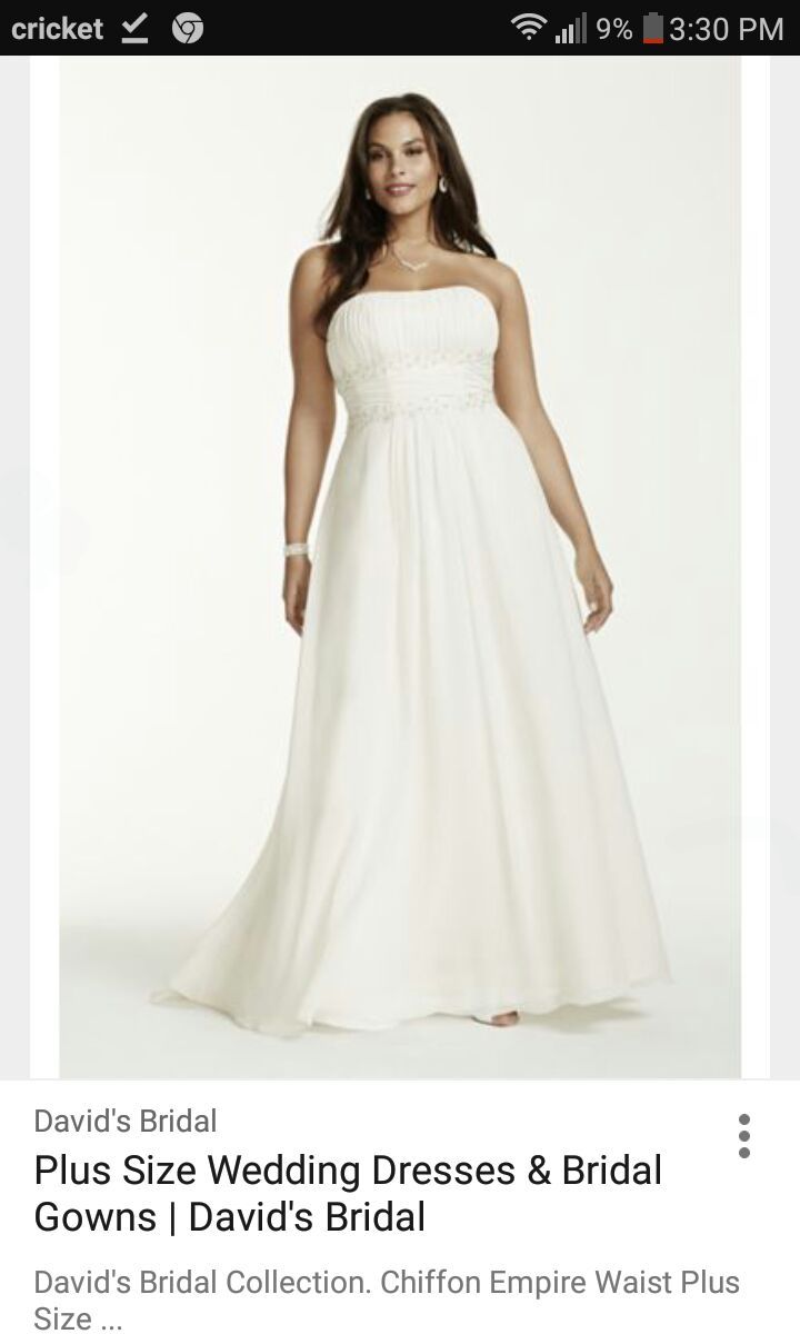 New Beautiful Chiffon David's Bridal Dress Never Worn size 12!!