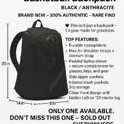 🎒 NIKE LeBron Premium Basketball Backpack – BLACK/ANTHRACITE 🏀
🔥 BRAND NEW – 100% AUTHENTIC – RARE FIND