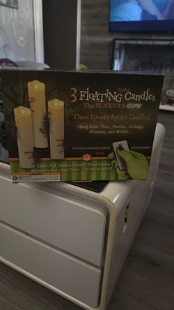3 Floating Spider Halloween Candles with Remote