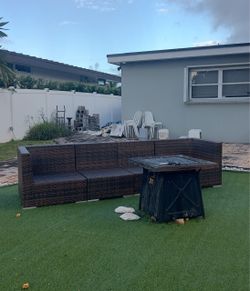 Outdoor Wicker Sectional Sofa Set