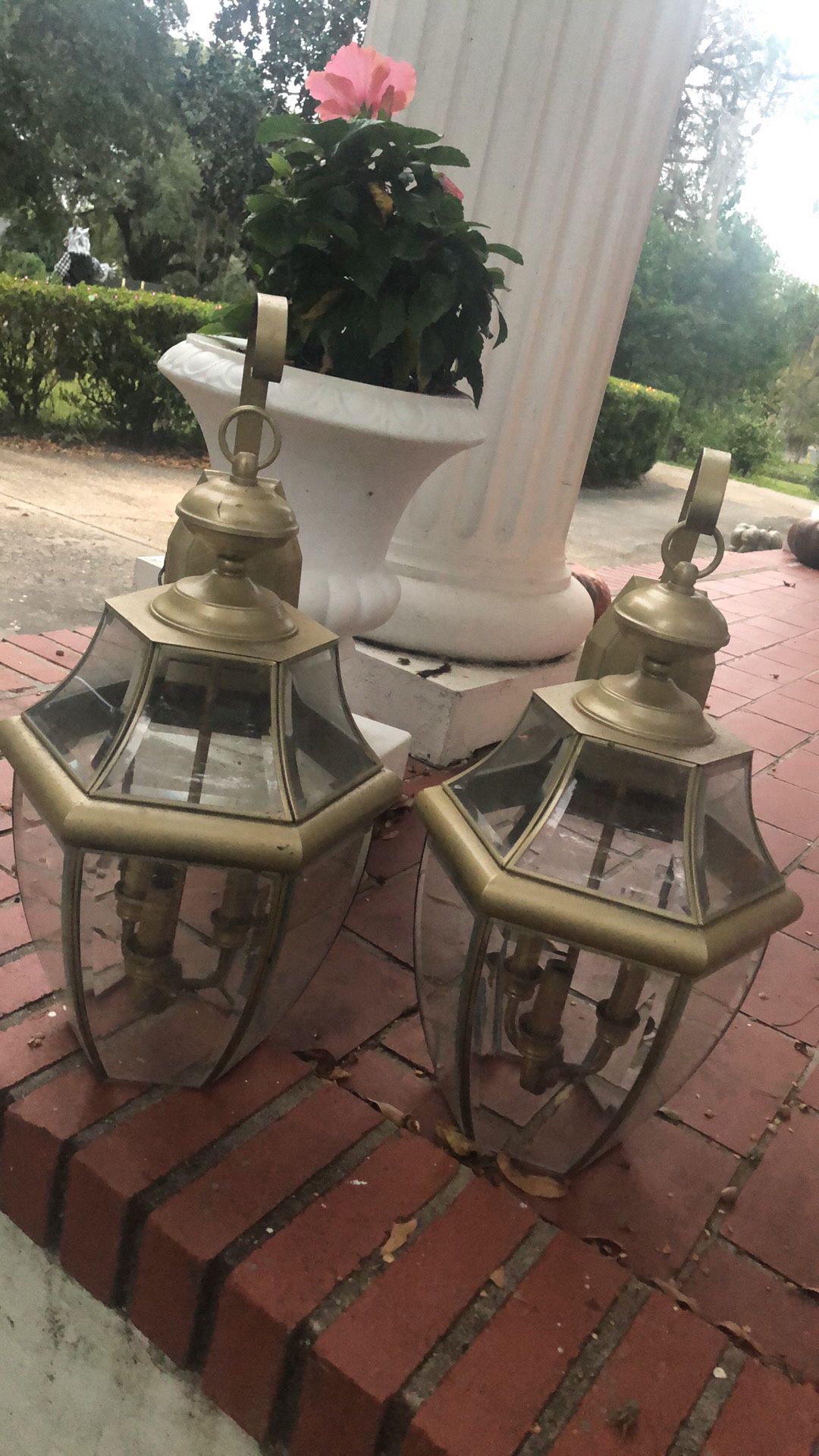 Beautiful Pair Of New Outdoor Lamps