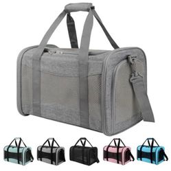 “New”Airline Approved”Pet Carrier W/4 Ventilated Window’s(17” X 11” X 11”)up To 25lbs(retail$39)