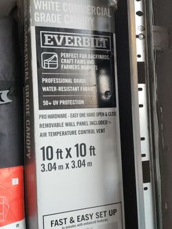 Everbilt 10x10 White Commercial Grade Canopy