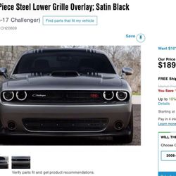 2015-2017 DODGE Challenger Top Grille 