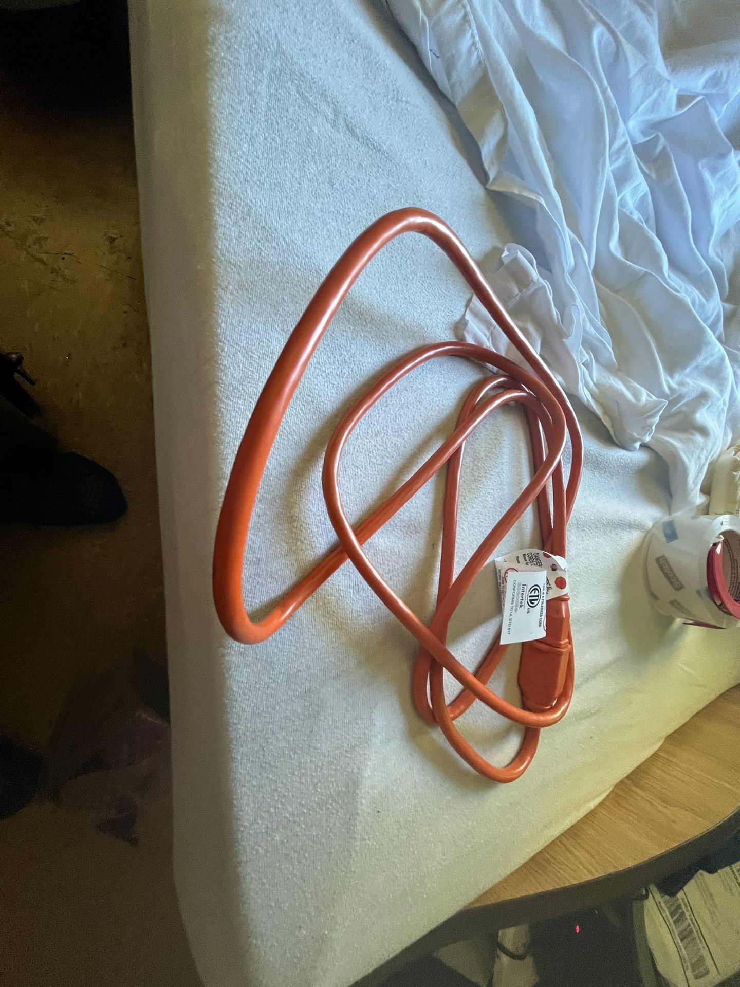 Orange 6 foot extension cord