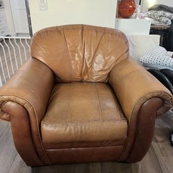 Oversized Leather Chair 