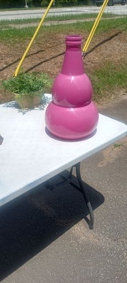 New pink recycled glass floor bubble floor vase
