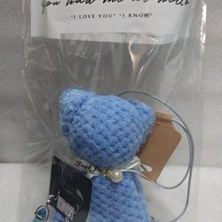 Blue Coralsilk Rag Bear and Jewelry Set 