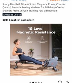 Sunny Health & Fitness Smart Magnetic Rowing Machine