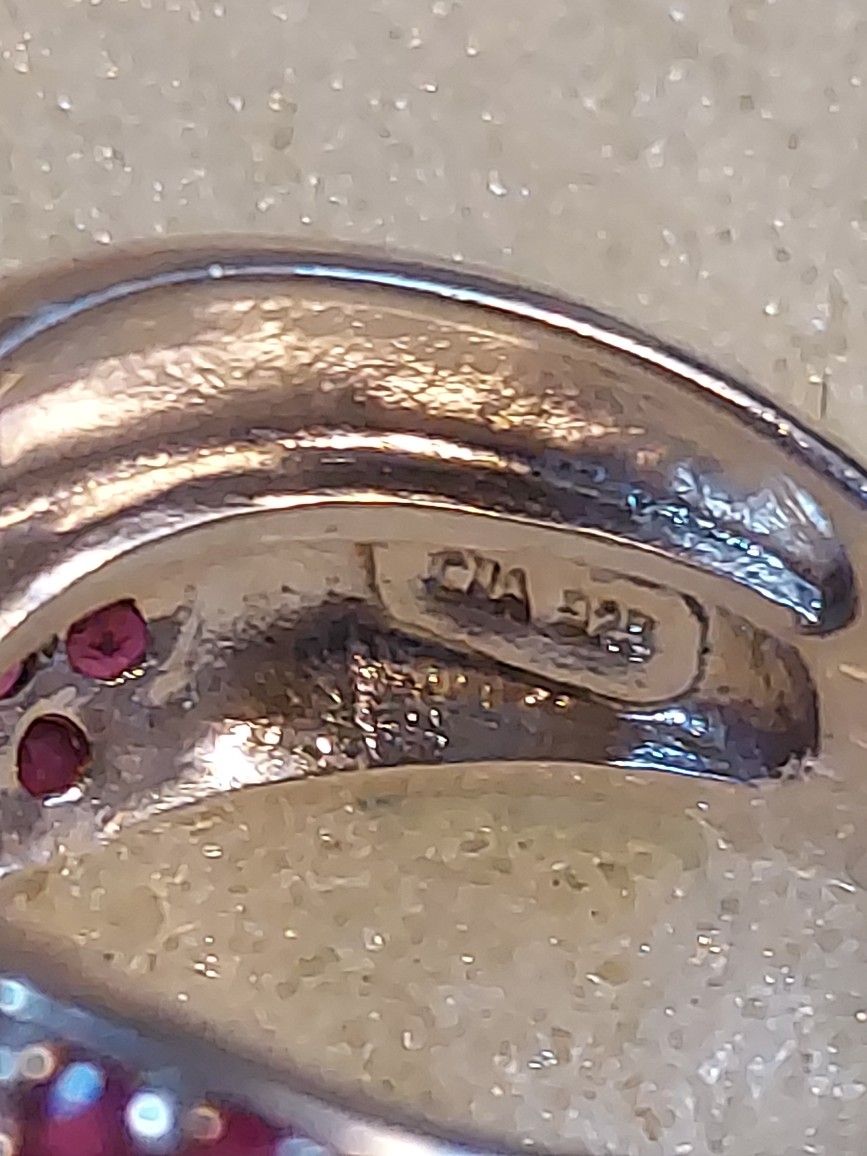 BEAUTIFUL WOMENS REAL STERLING SILVER . .925 CNA REAL NATURAL 1.3ct ...