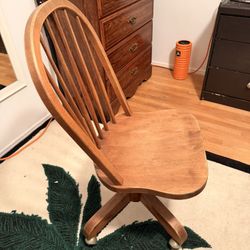 Vintage Wooden Desk Chair