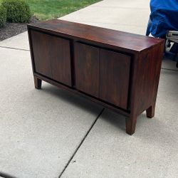 Media Storage Cabinet Solid Wood 