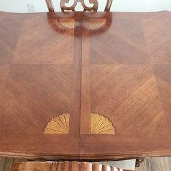 Solid Wood Table with 4 Chairs 