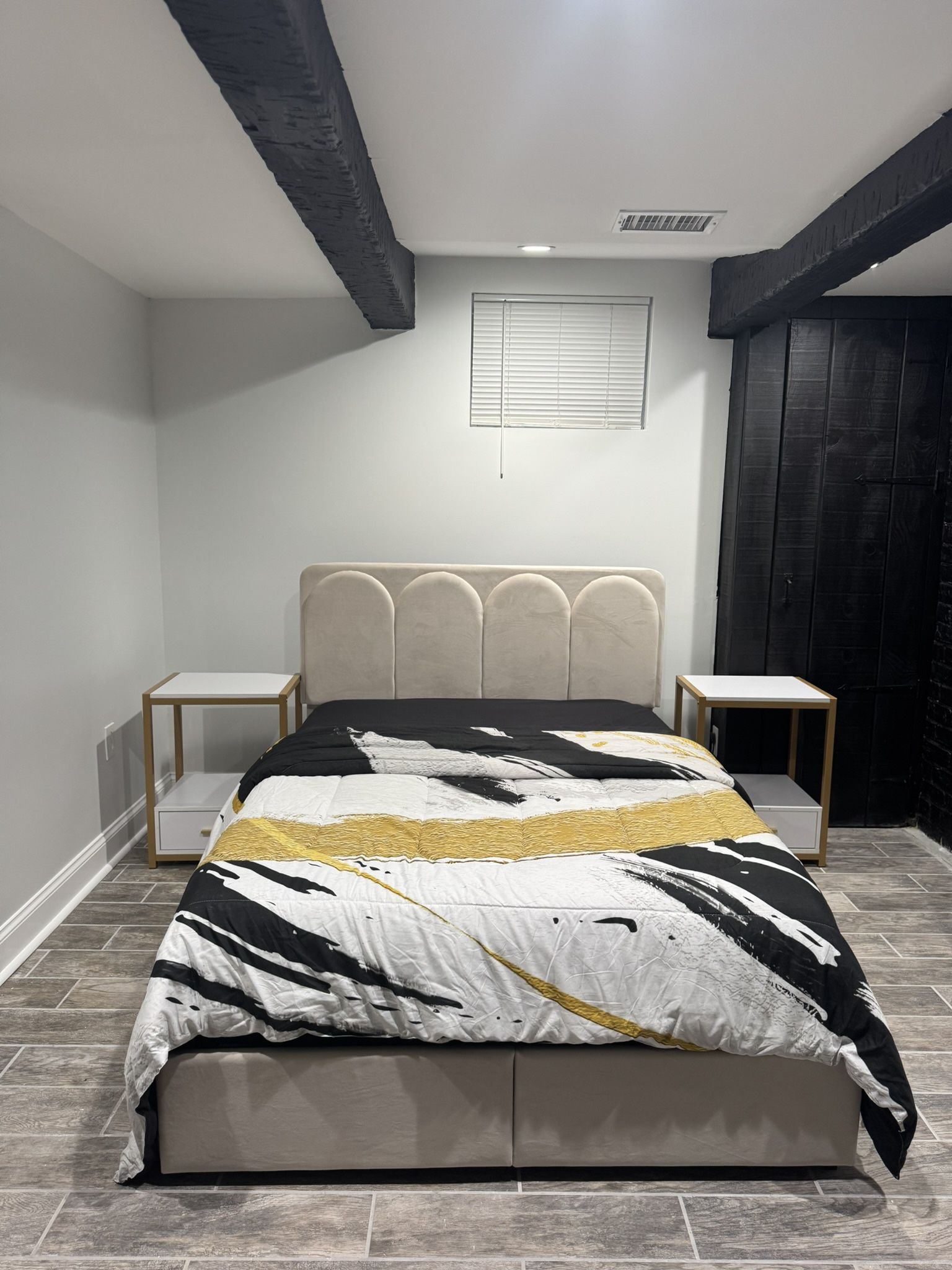 Full Bed Frame With Pull Out Drawers And Brand New Foam Mattress