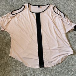 Womens 2x Cold Shoulder Top