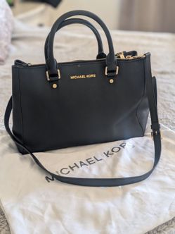 Black Genuine leather Michael kors satchel purse