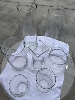 Assorted Glass Vase Bundle – Various Sizes & Styles! 