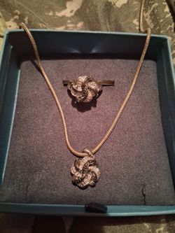 Knot Necklace and Ring Set