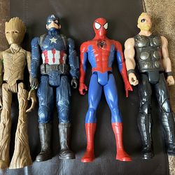 Marvel Avengers Infinity Wars Titan Hero Series - Groot, Captain America, Spider Man, Thor