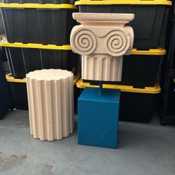 Roman Style Column and Side Table (sold as set)