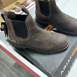 Ariat Men’s Groundbreaker Chelsea Waterproof Steel Toe Work Boot size EE Wide 13