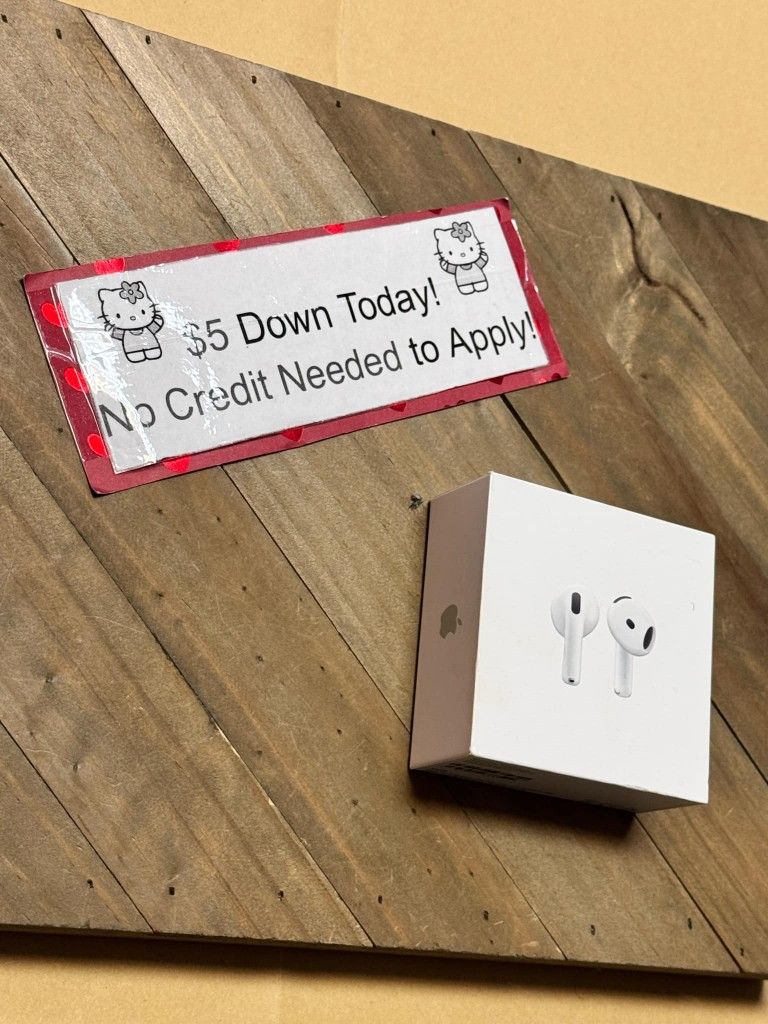 Apple Airpods 4 Bluetooth Headphones New - $1 To Take it Home same Day and Pay the Rest later!