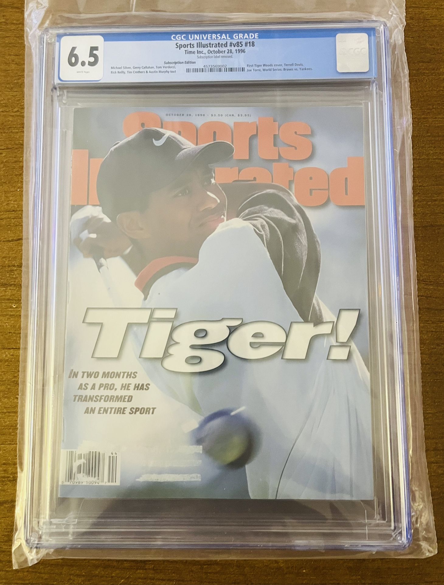 6.5 Graded Tiger Woods Sports Illustrated Magazine