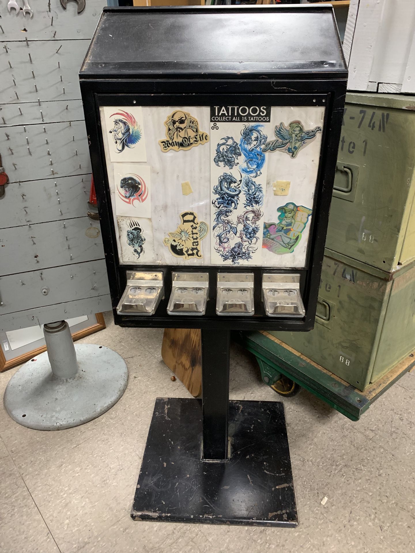 Tattoo Sticker Vending Machine No Keys