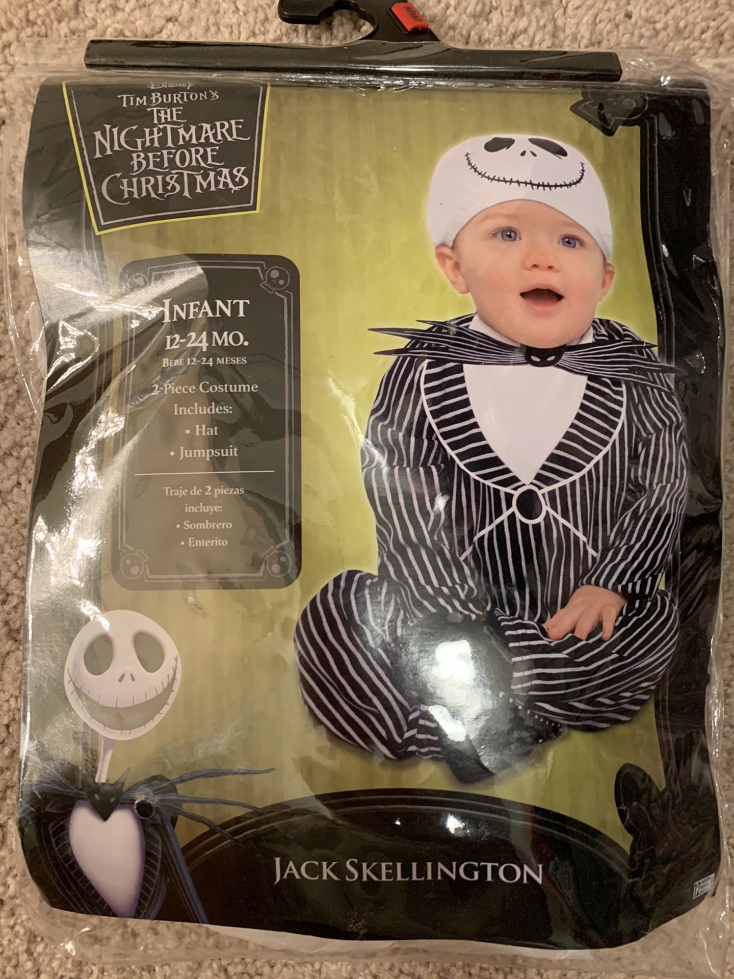 jack skellington baby costume 12-24 mo