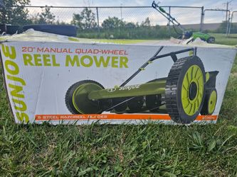 Sunjoe, 20" manual quad-wheel, reelmower, 5 steel razoreel blades, MJ502M ( missing parts )