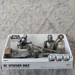 Star Wars Mandalorian And Goru Rc Speeder Bike