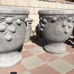 New Flower Pots Made Out Of Cement Perfect Gift 