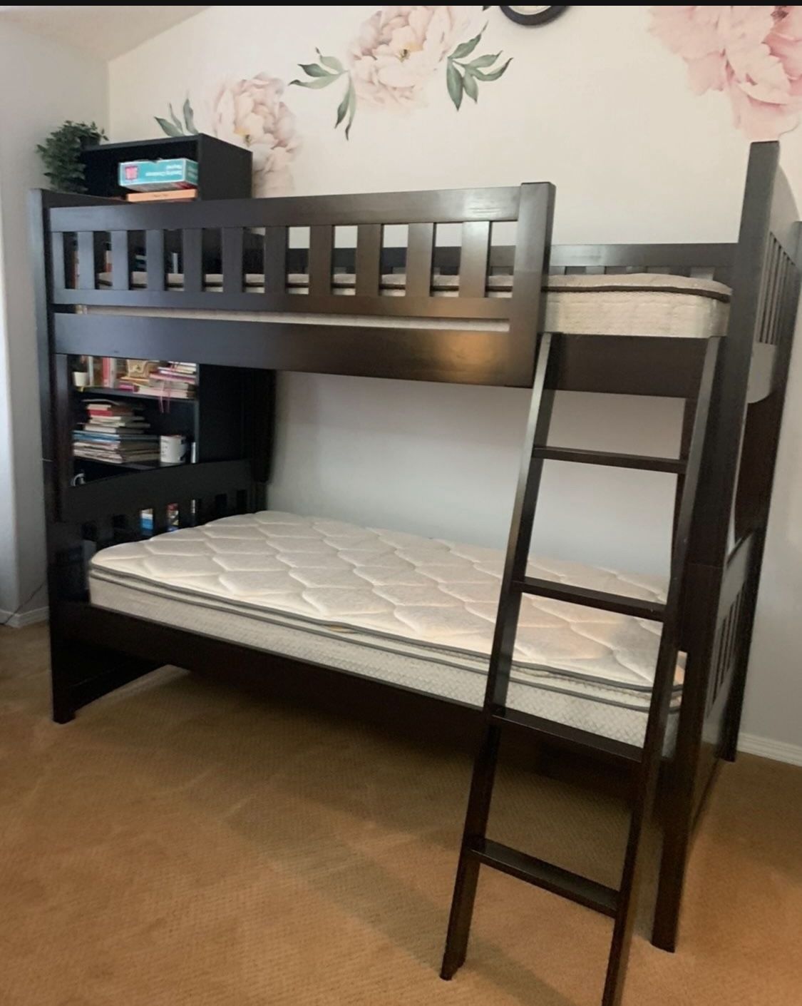 Twin Over Twin Bunk Bed 3 in 1/2 Mattress And Mattress Over!