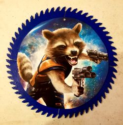 Rocket Raccoon Decorative Saw Blade