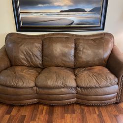 Free Brown Leather Sofa