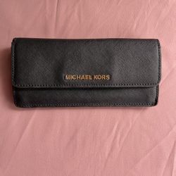 Black Leather Michael Kors Wallet
