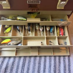 Complete Fishing Setup – 8 Rod & Reel Combos + Loaded Plano Tackle Box – 50+ Lures 