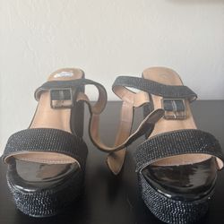 atalina rhinestone platforms size 9 wedge sandals