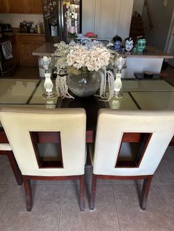 Kitchen table.