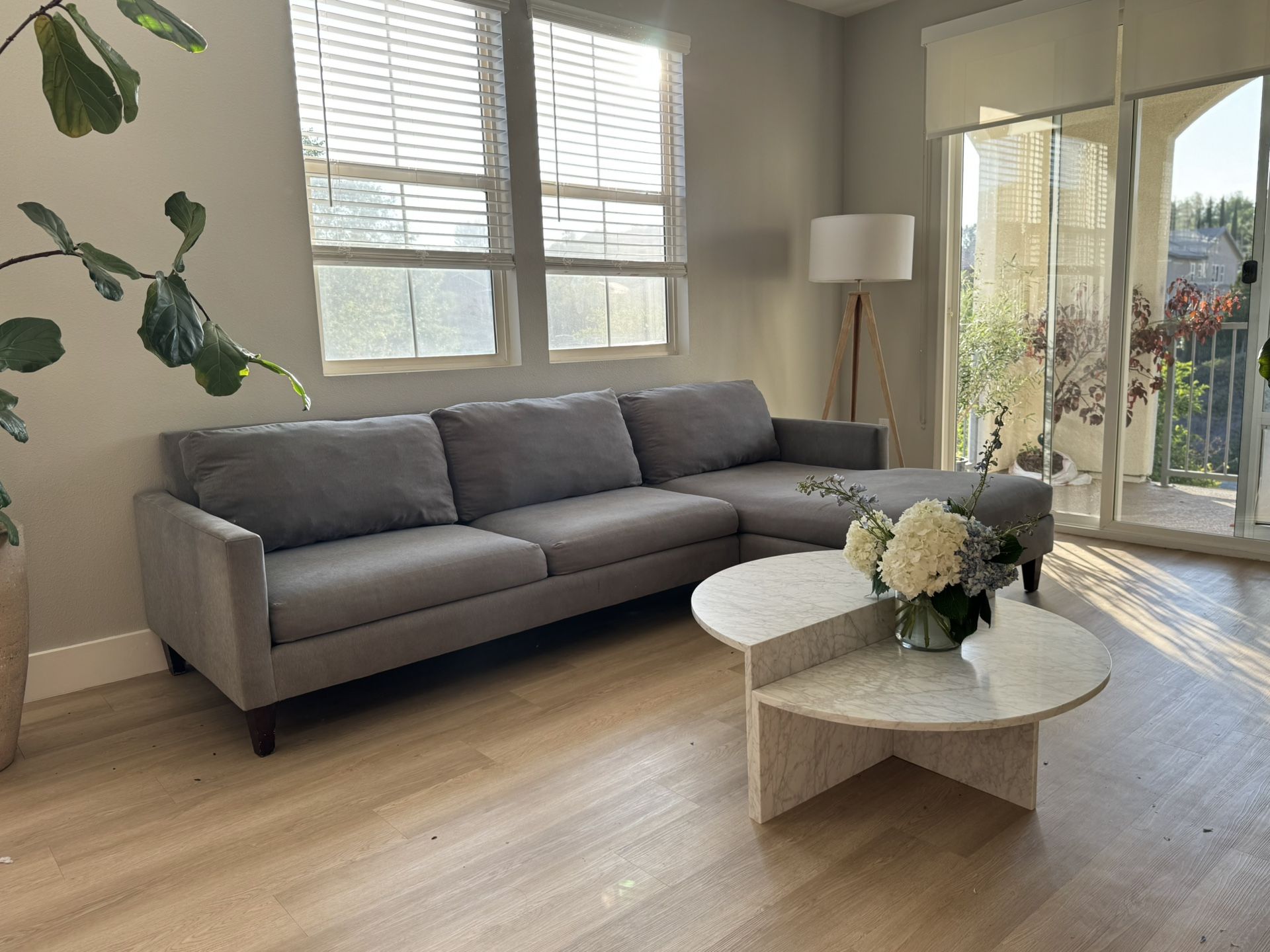 Pampa Furniture-Grey-Guido Sectional Sofa