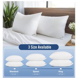 NEW Bed Pillows Standard Size Set of 2,Down Alternative Filling