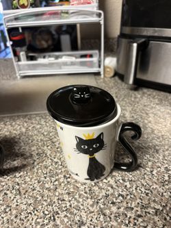 Cat Mug With Cat Spoon