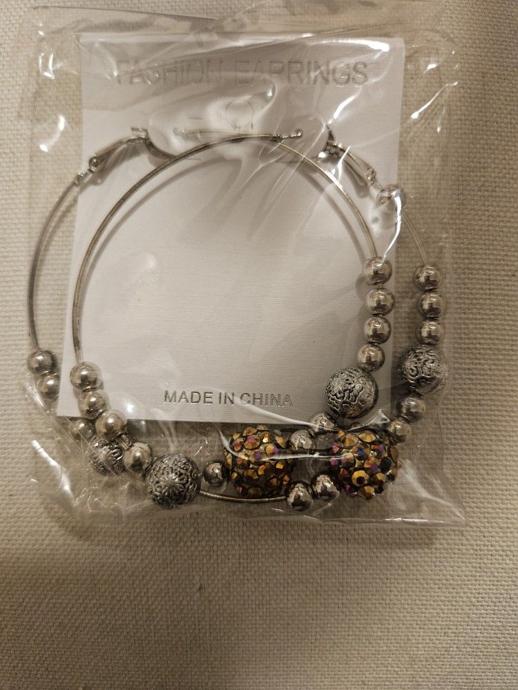 Silver Large Hoops